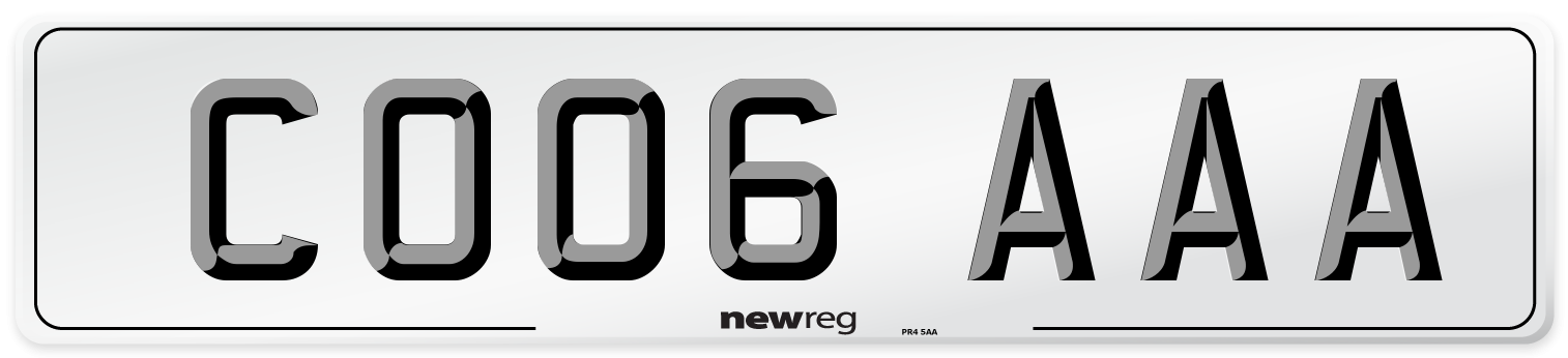 CO06 AAA Number Plate from New Reg